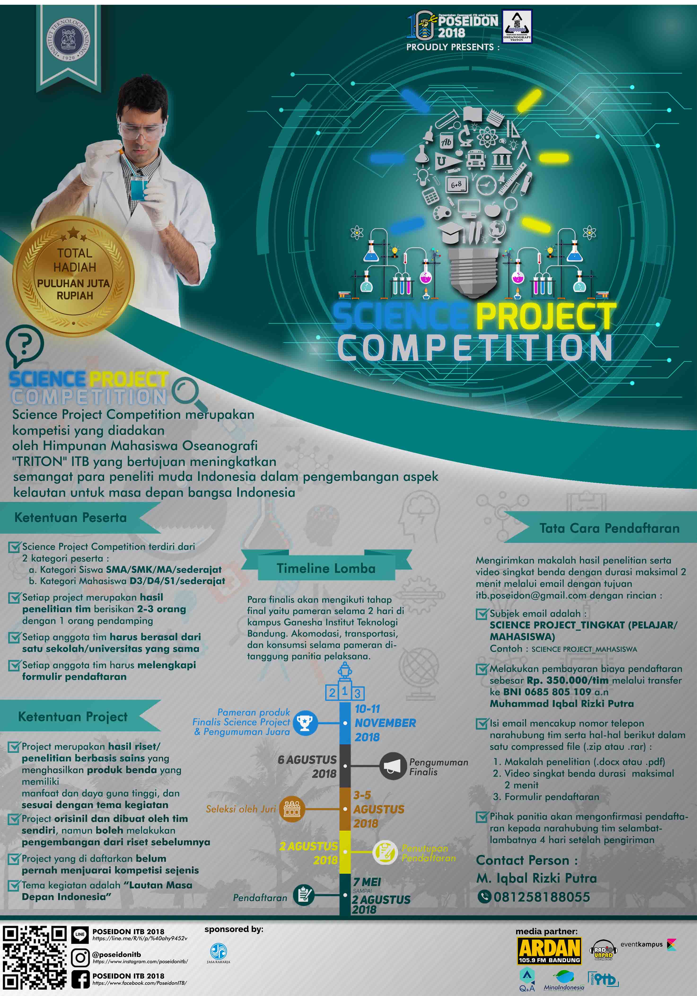 Poster Science Project Competition Persembahan Oseanografi ITB untuk Indonesia (POSEIDON) 2018
