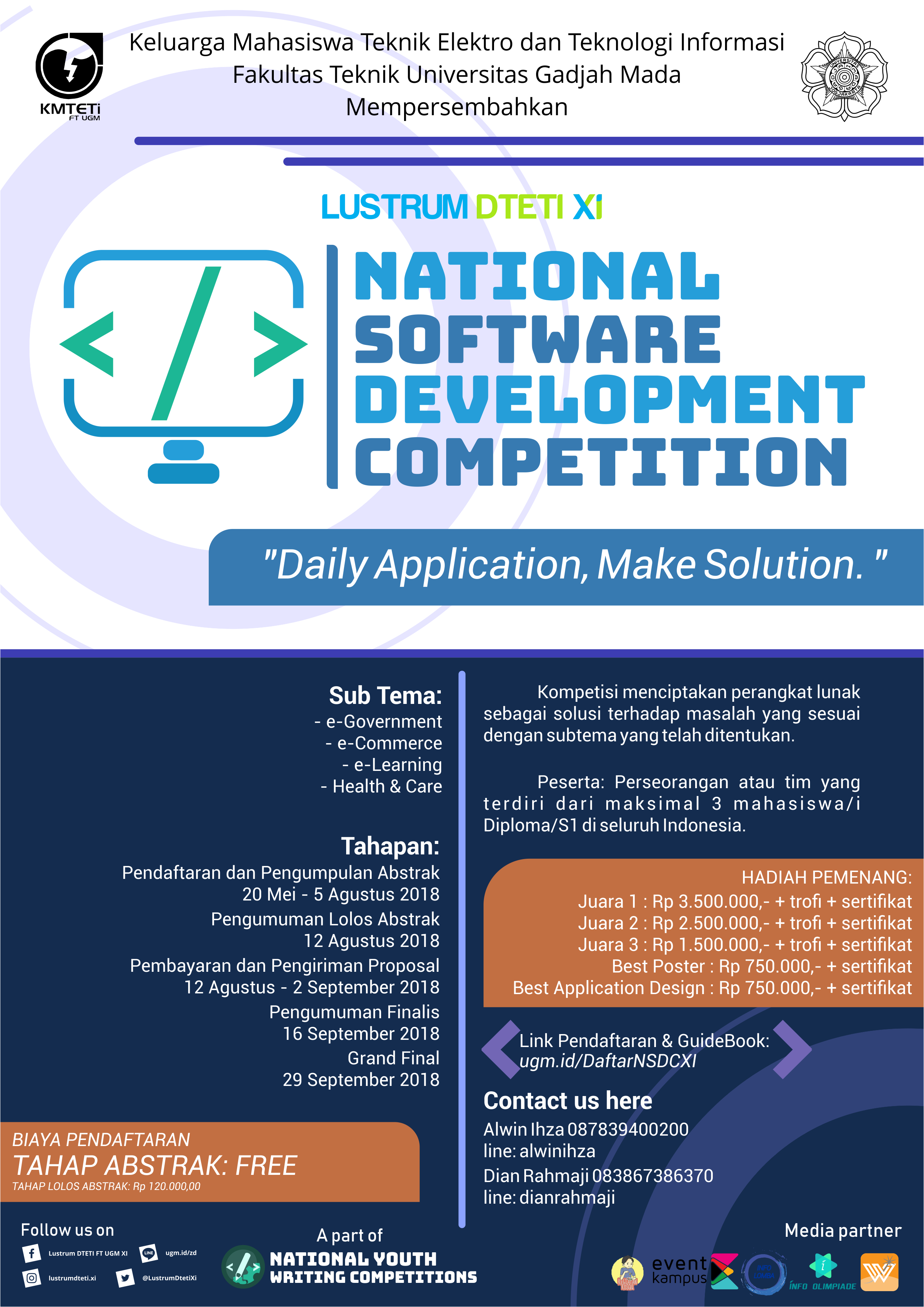 Poster National Software Development Competition Lustrum DTETI XI
