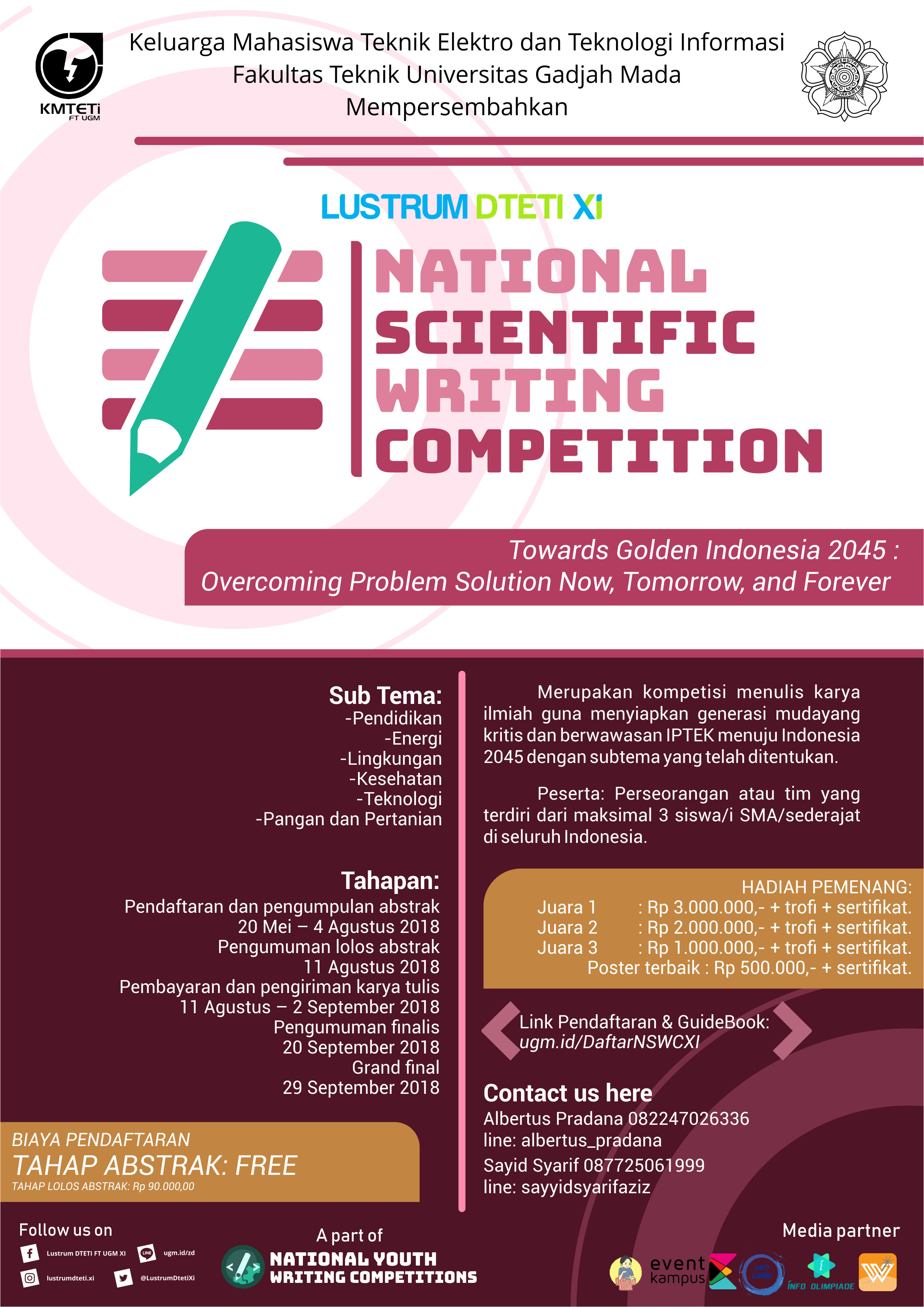 Poster National Scientific Writing Competition Lustrum DTETI XI