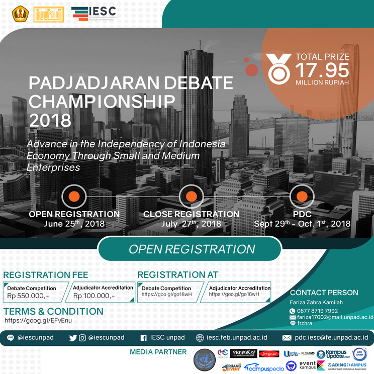 Poster Padjadjaran Debate Championship (PDC 2018)