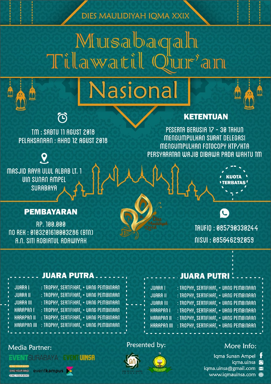 Poster Musabaqoh Tilawatil Qur'an Tingkat Nasional