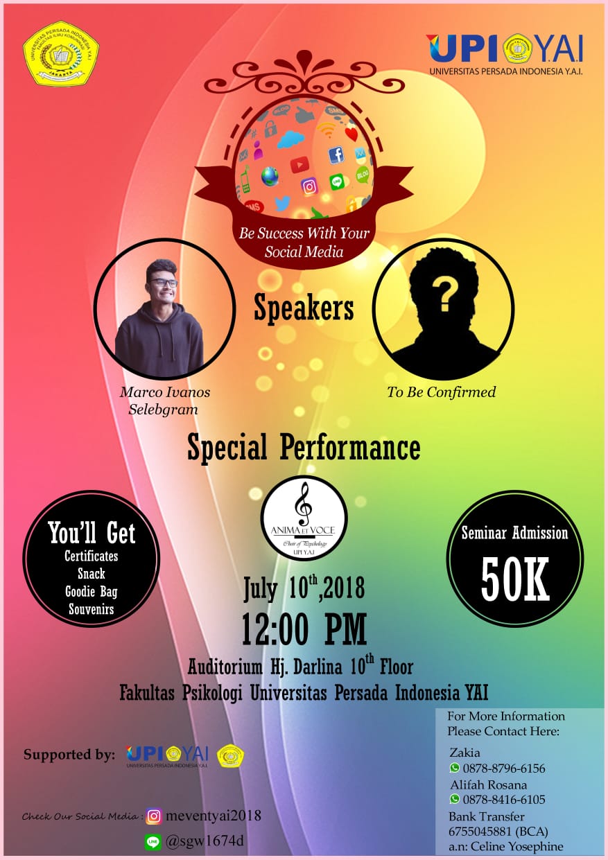 Poster Talkshow " Be success with your social media"