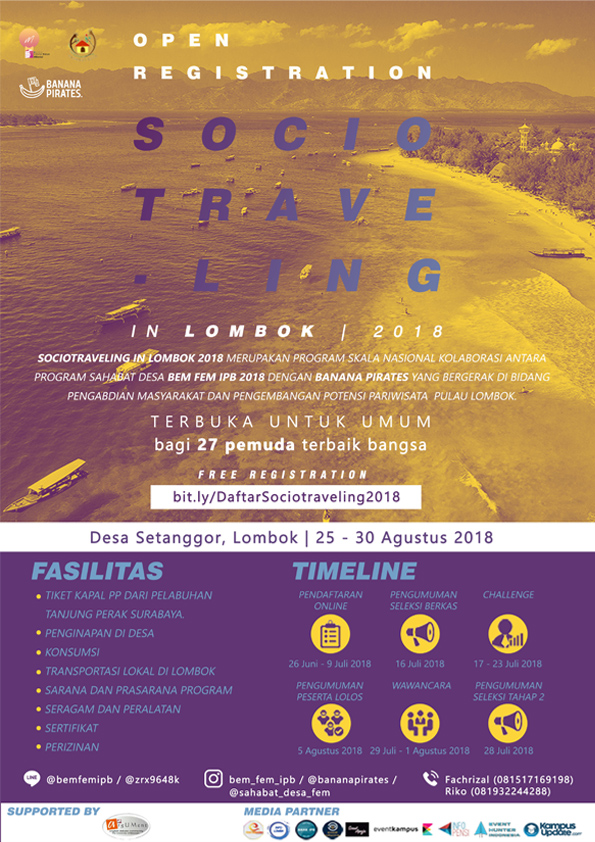 Poster Sociotraveling in Lombok 2018