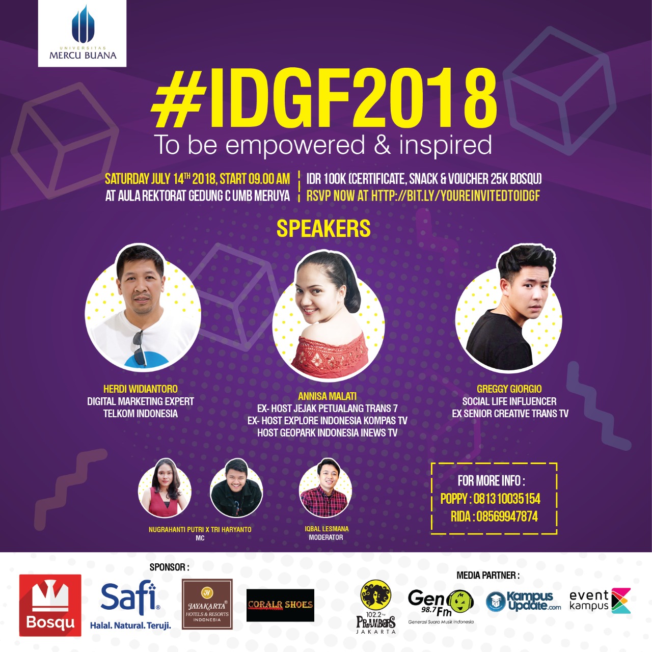 Poster I Dare Going To Be An Influencer (#IDGF2018)