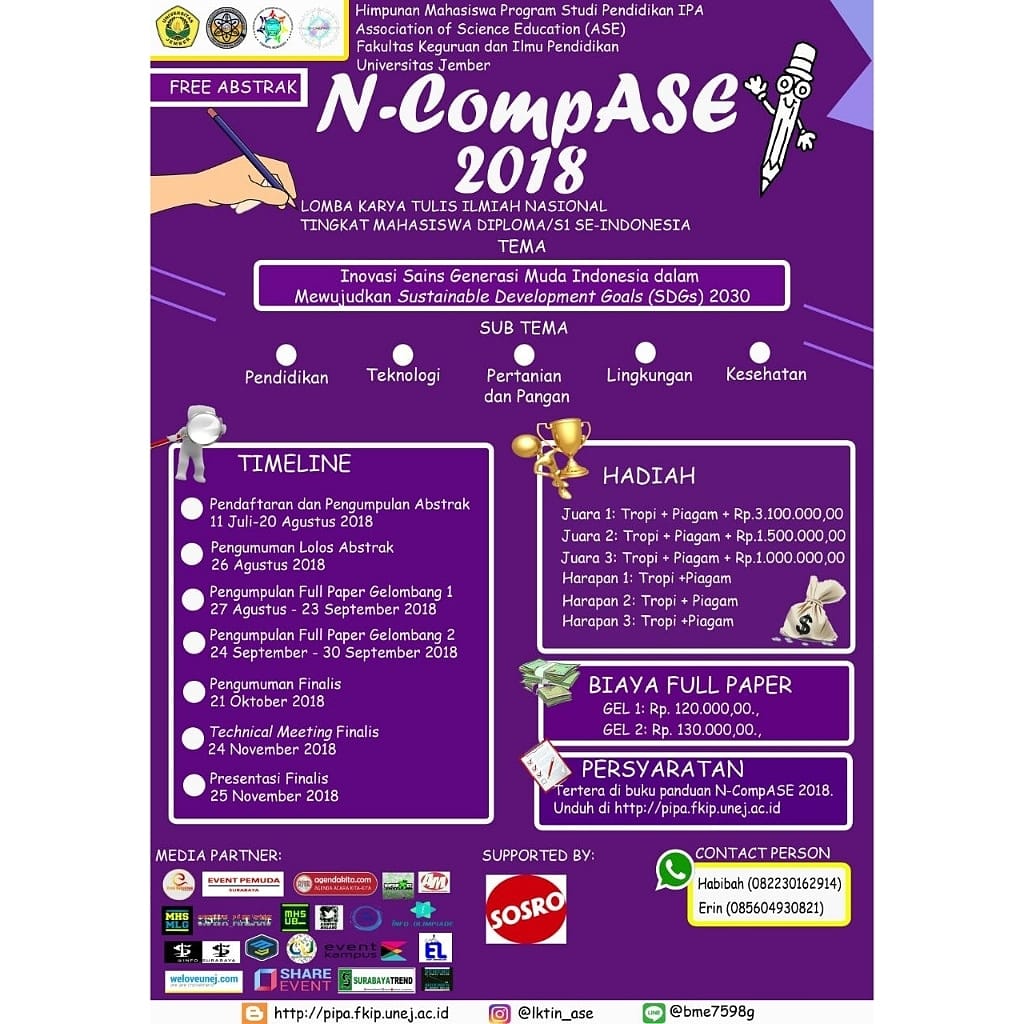 Poster Lomba Karya Tulis Ilmiah Nasional N-compASE 