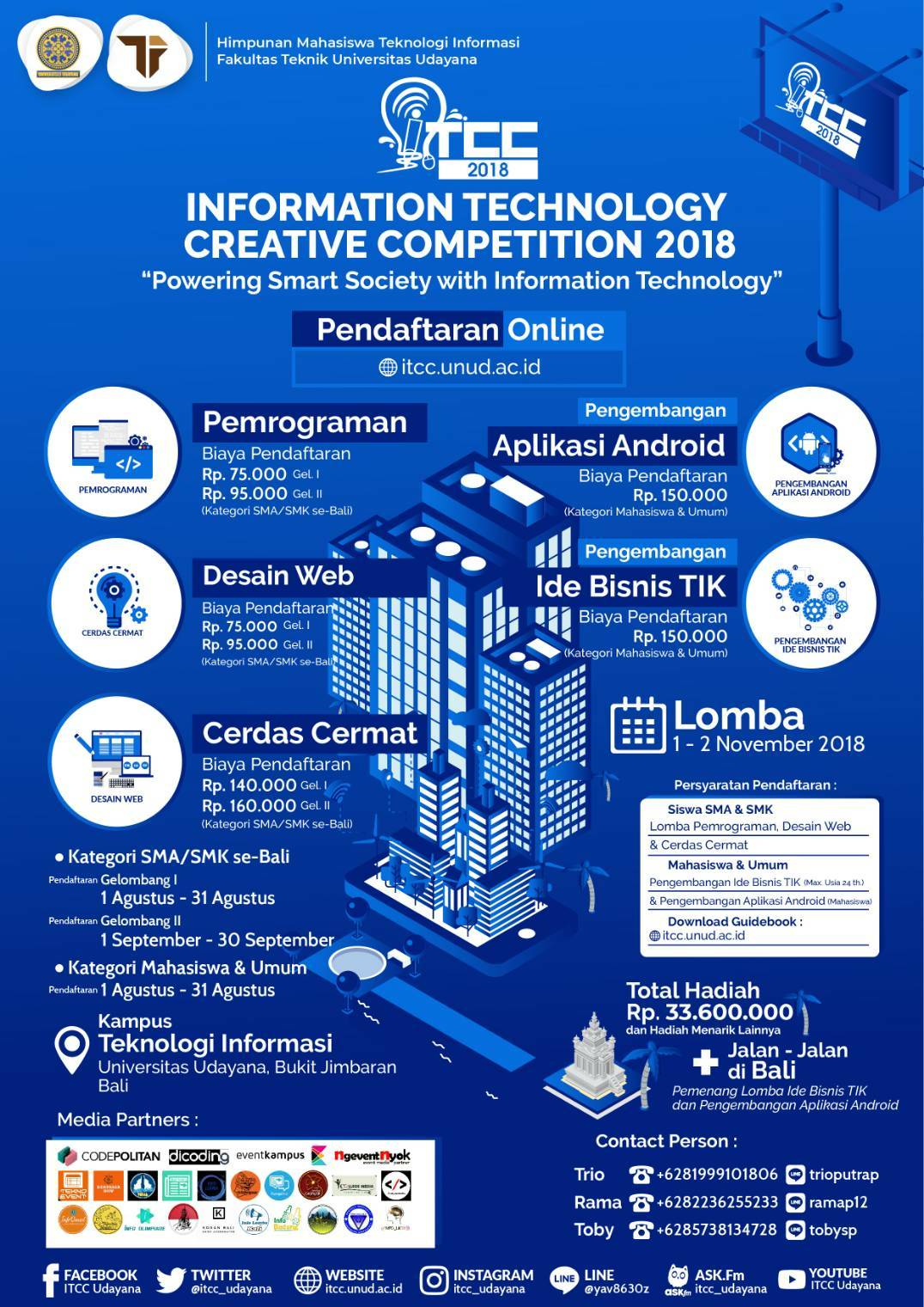 Poster Information Technology Creative Competition (ITCC) 2018