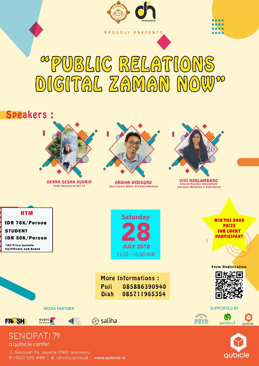 Poster Seminar Public Relations Digital Zaman Now