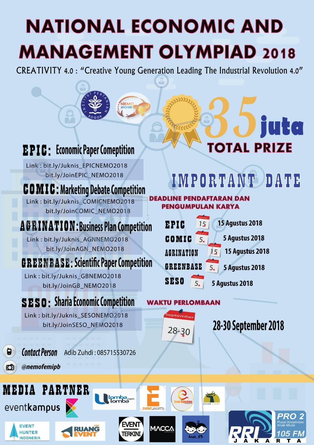 Poster National Economic and Management Olympiad (NEMO)