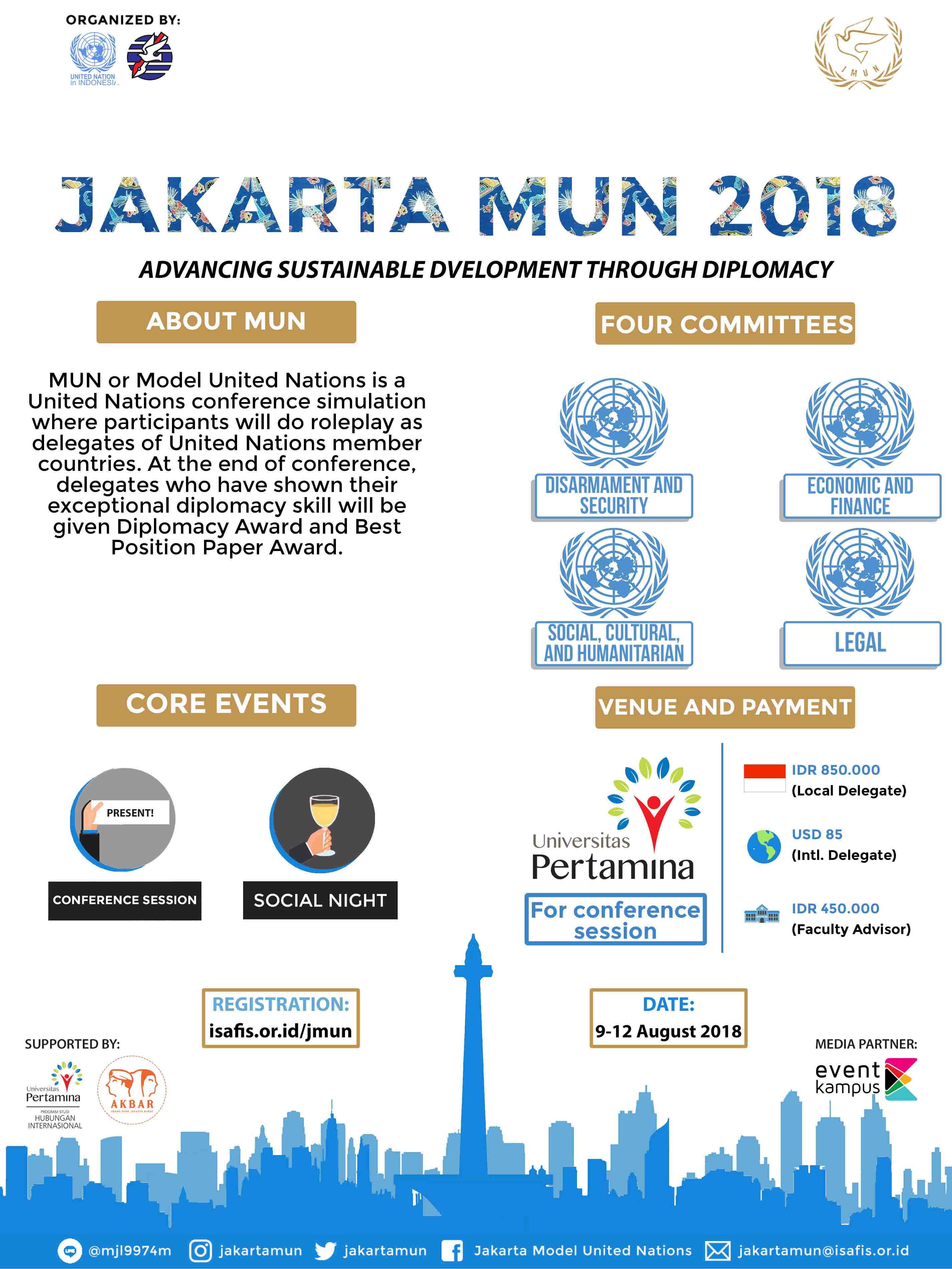 Poster Jakarta Model United Nations 2018