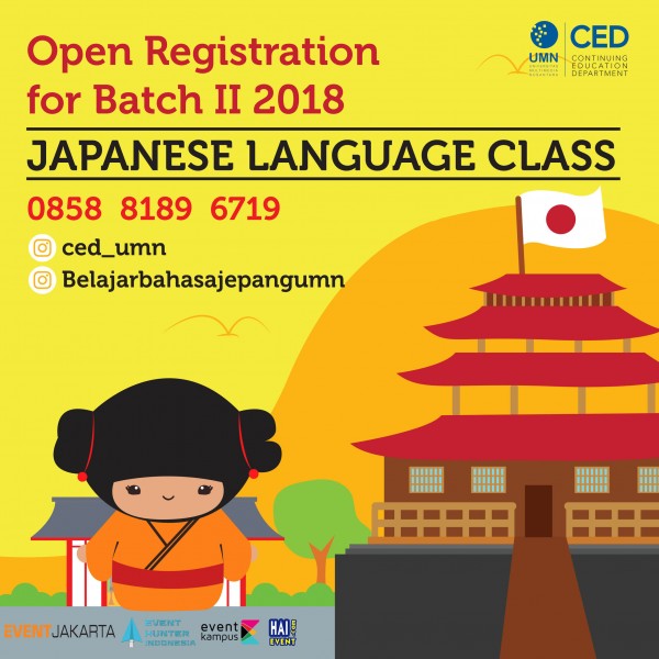 UMN Membuka Kelas Bahasa Jepang Batch II 2018