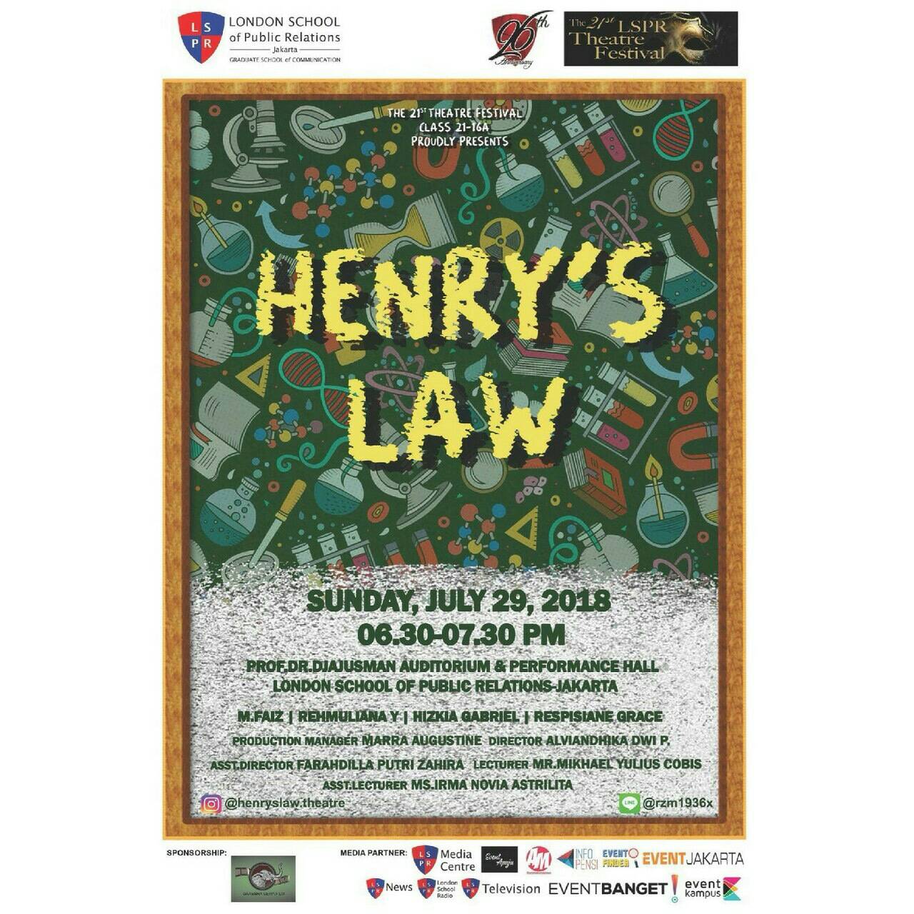 Poster Henryâ€™s Law Theatre