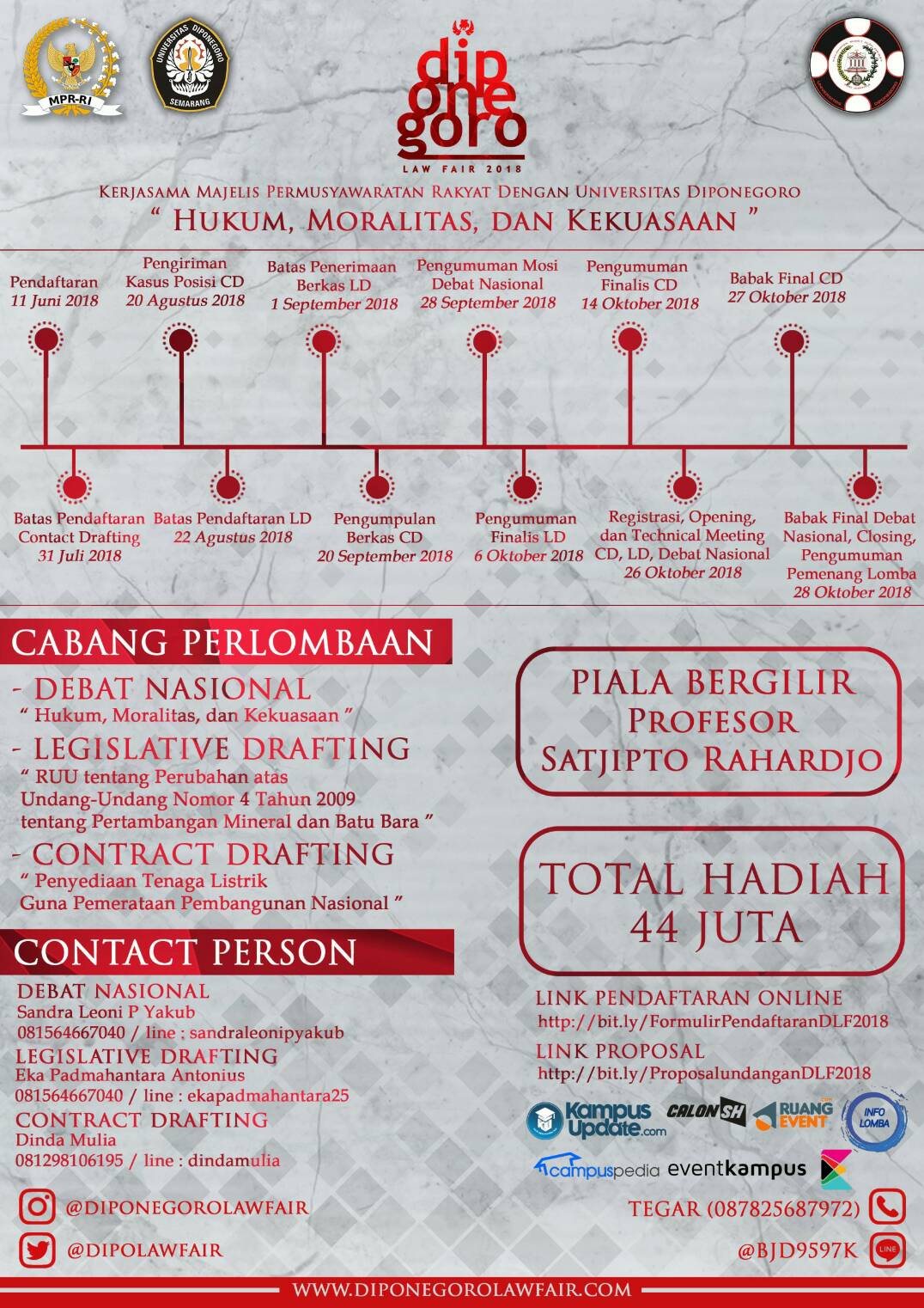 Poster DIPONEGORO LAW FAIR 2018