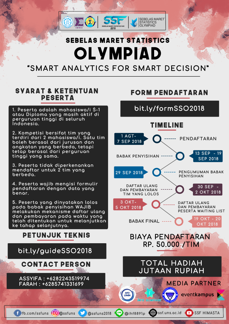 Poster Sebelas Maret Statistics Olympiad 2018