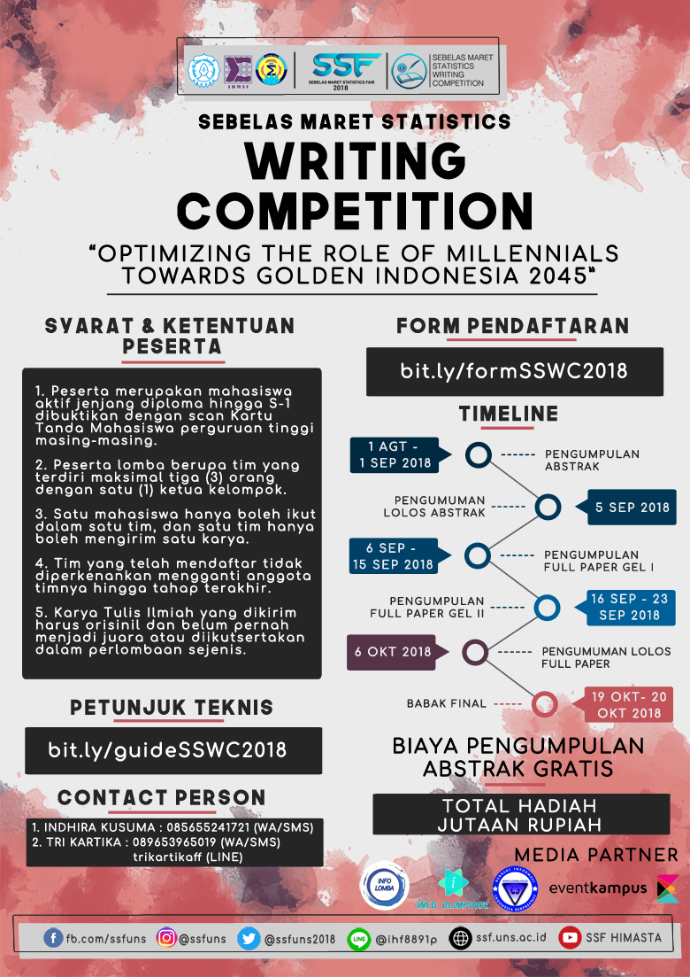 Poster Sebelas Maret Statistics Writing Competition 2018