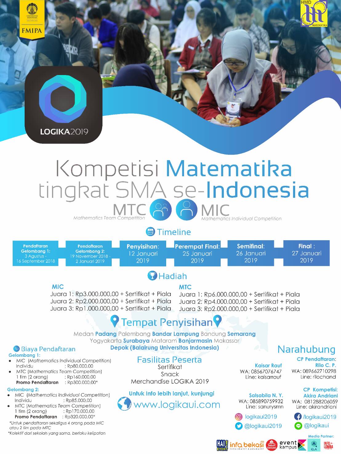 Poster MIC dan MTC LOGIKA UI 2019