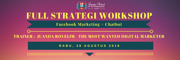 Poster Full Strategi Workshop  Facebook Marketing + Chatbot