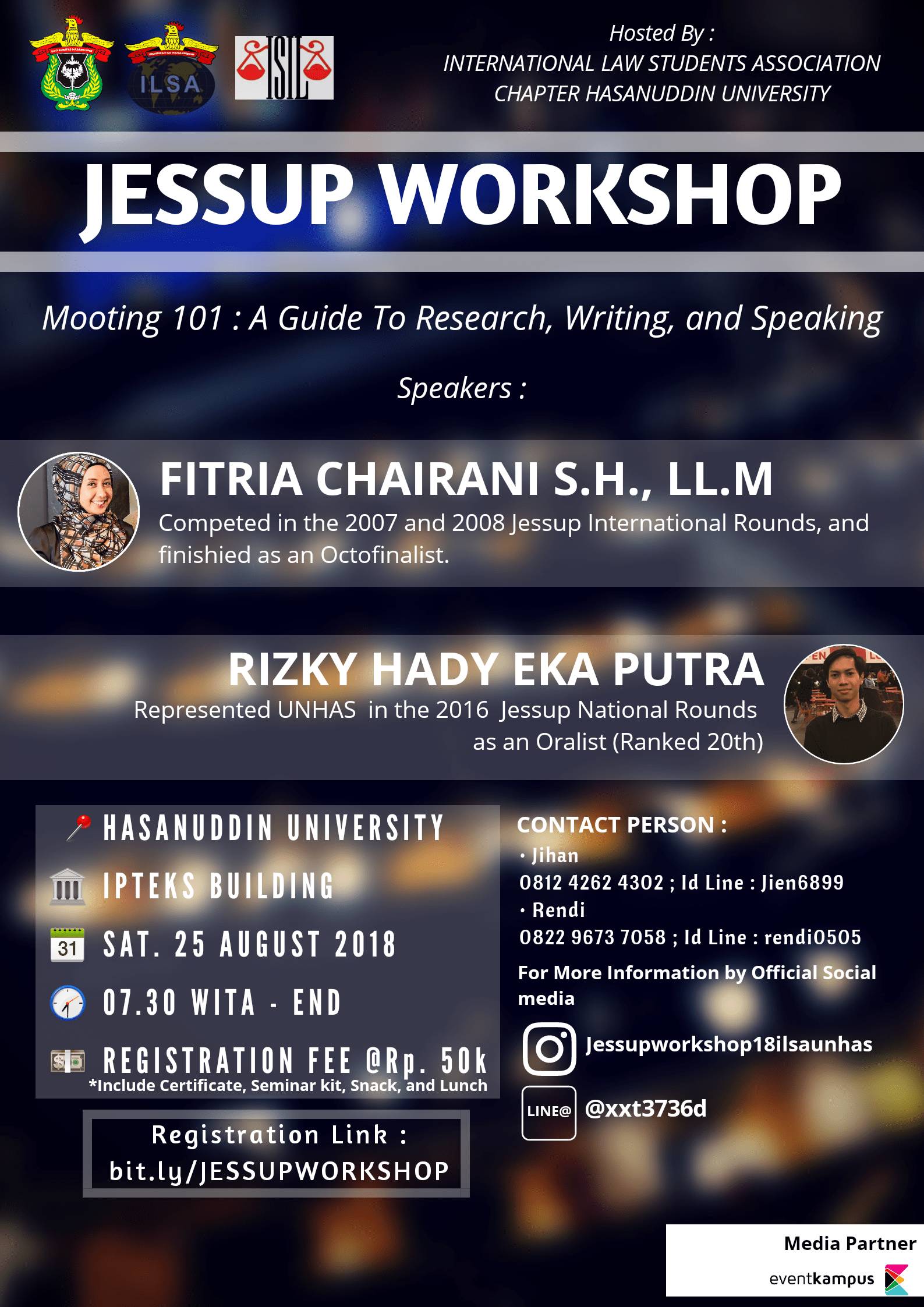 Poster JESSUP WORKSHOP ILSA UNHAS 2018