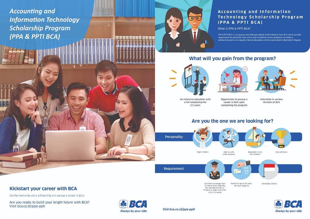 Poster Program PPA BCA dan PPTI BCA Langsung Kerja 2018 - 2019