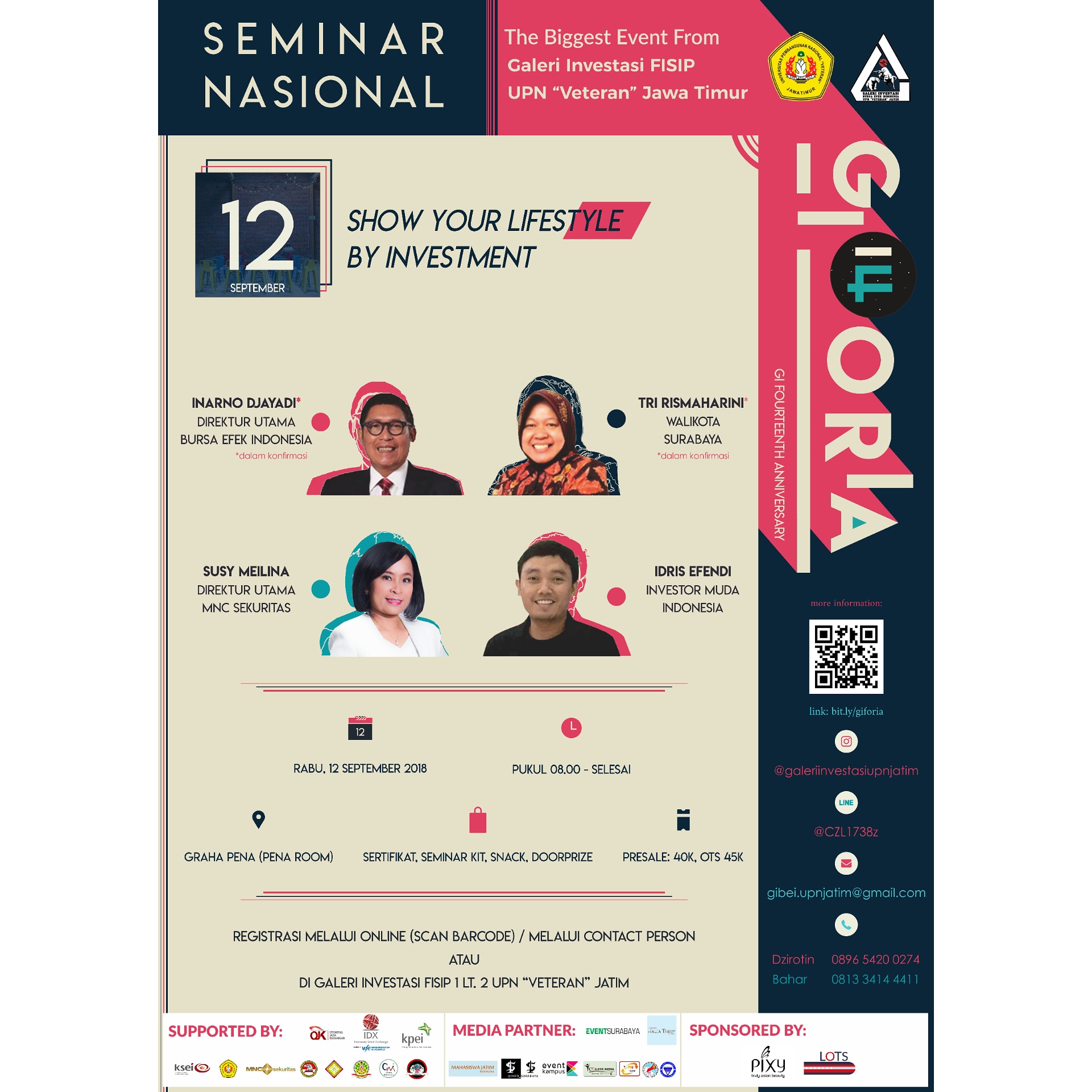 Poster SEMINAR NASIONAL "SHOW YOUR LIFESTYLE BY INVESTMENT"