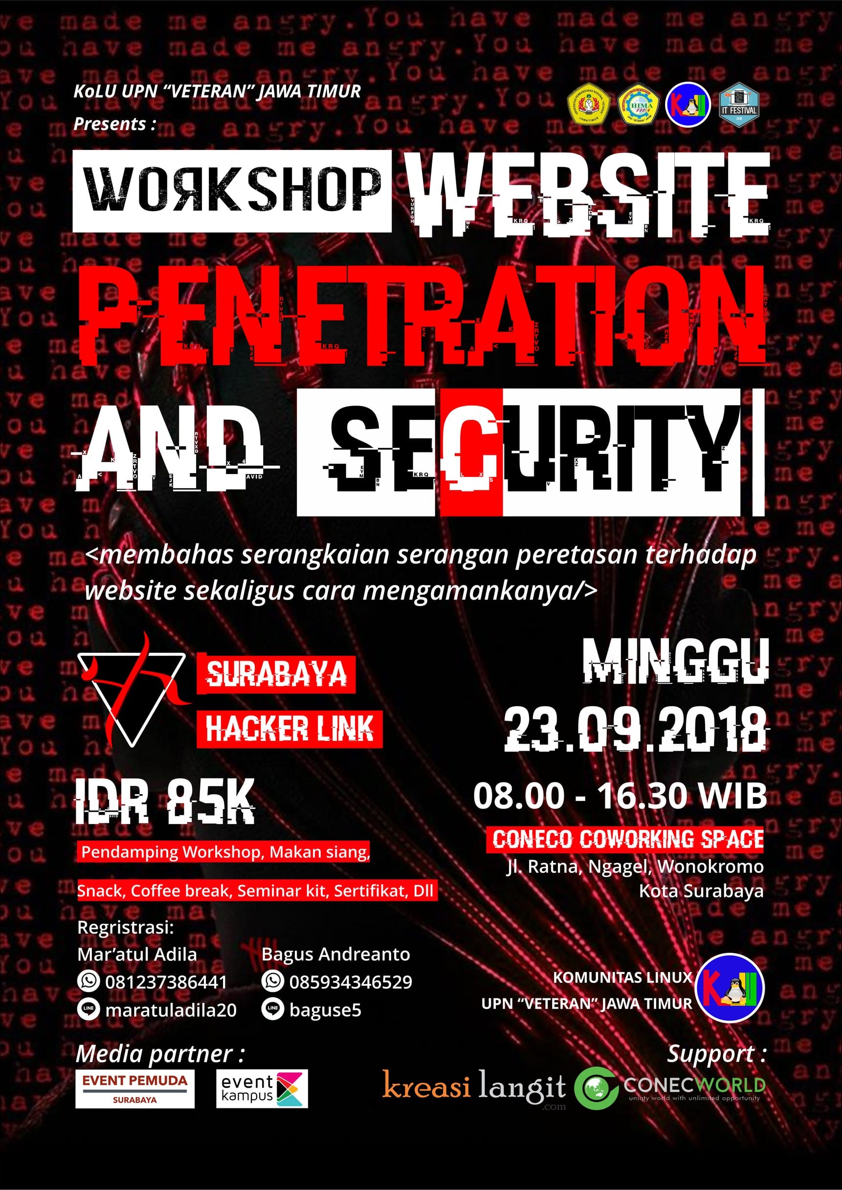 Poster Workshop Website Penetration and Security