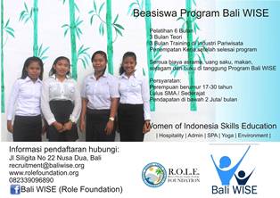 Poster Beasiswa Bali WISE untuk Lulusan SMA/SMK/Sederajat