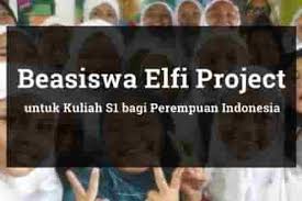 Poster BEASISWA ELFI PROJECT BAGI MAHASISWI INDONESIA