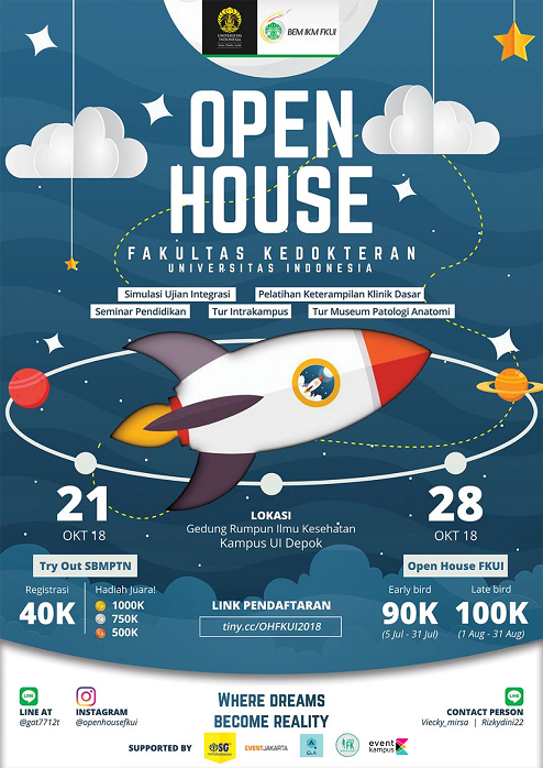 Poster TRYOUT & OPEN HOUSE FKUI 2018