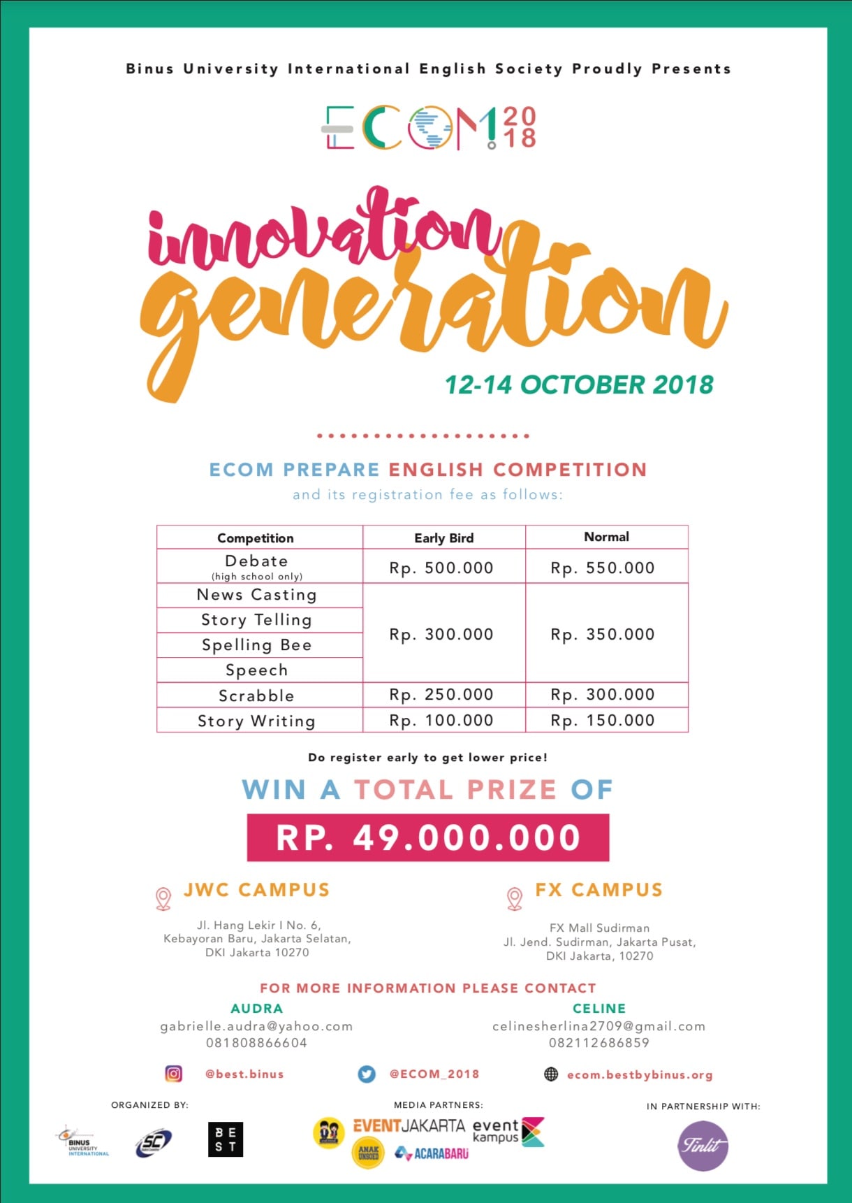 Poster eCOM 2018: Innovation Generation