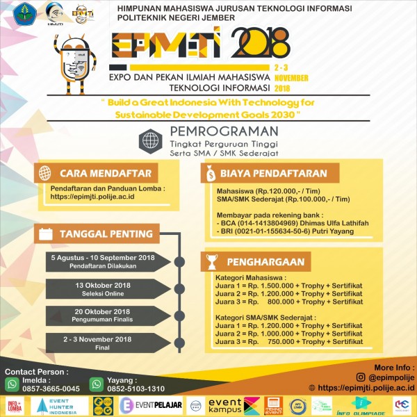 EPIM (Expo dan Pekan ilmiah mahasiswa Nasional) 2018