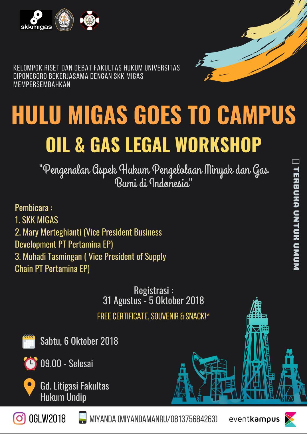 Poster Hulu Migas Goes To Campus - Oil and Gas Legal Workshop