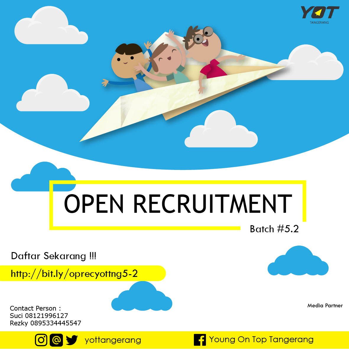 Poster Open Rekruitmen YOT Tangerang