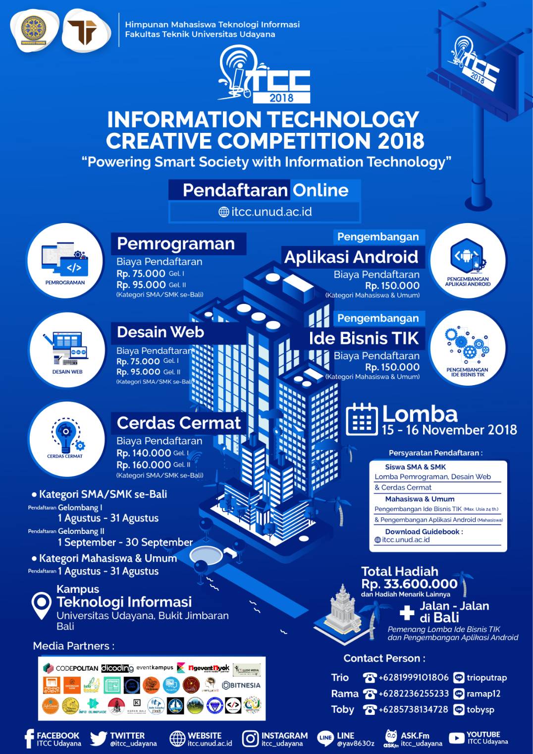 Poster Information Technology Creative Competition (ITCC) 2018