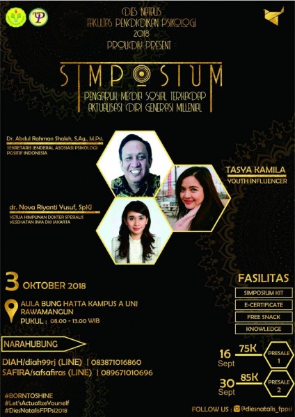 Simposium Pengaruh Media Sosial Terhadap Aktualisasi Diri Generasi Milenial
