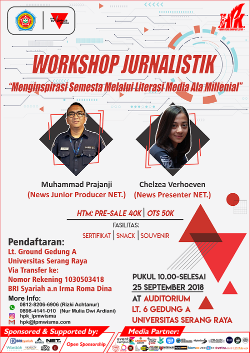 Poster Workshop Jurnalistik - Hari Pers Kampus 2018