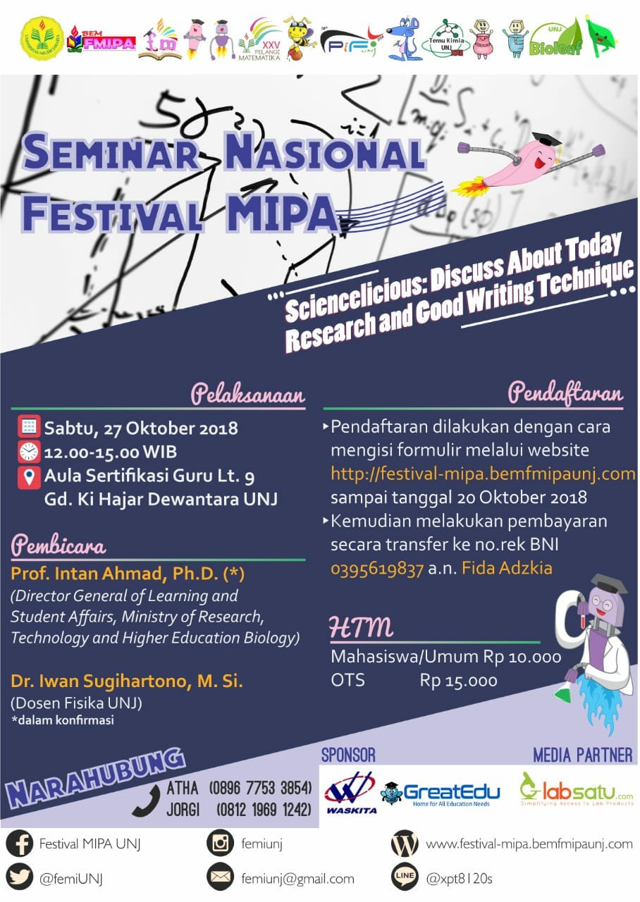 Poster Seminar Nasional Festival MIPA UNJ