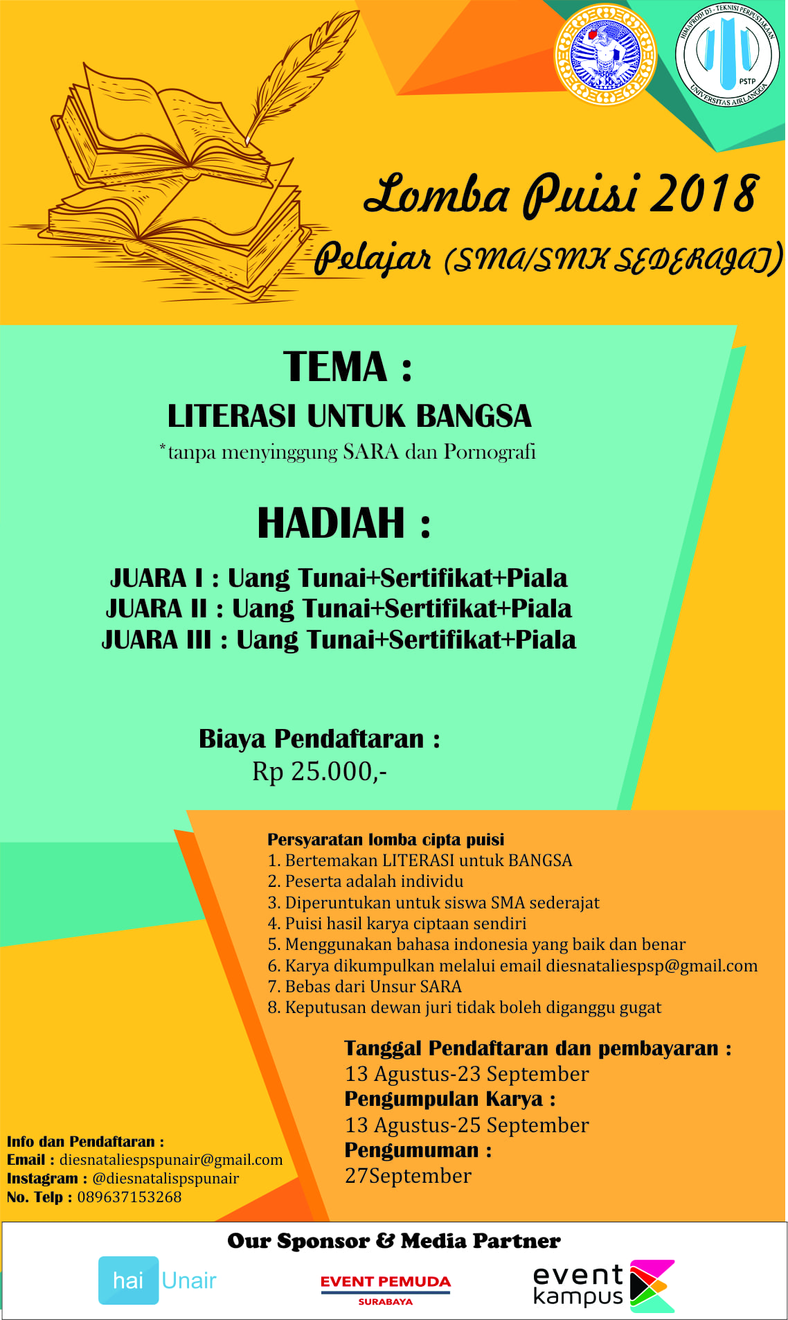 Poster Takjub Karya Literasi Anak Bangsa