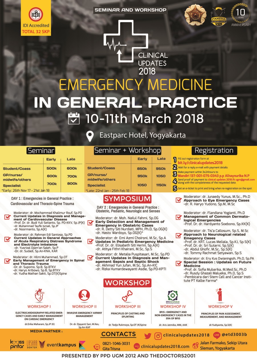 Poster Clinical Updates 2018: Emergency medicine in General Practice