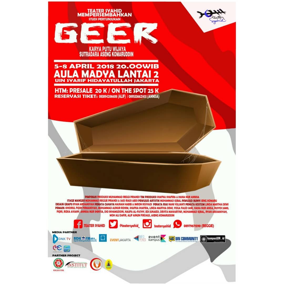 Poster Pementasan Teater GEER