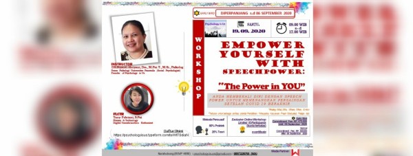 WORKSHOP EMPOWER YOURSELF WITH SPEECHPOWER: "The Power in YOU"