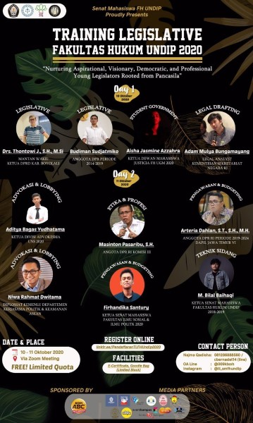 Pelatihan Legislatif Fakultas Hukum Undip 2020