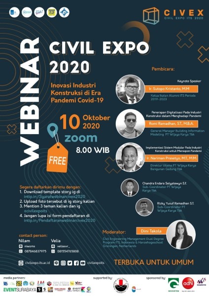 WEBINAR CIVIL EXPO ITS"Inovasi Industri Konstruksi di Era Pandemi COVID-19"