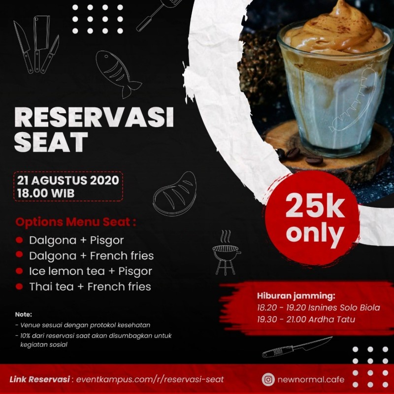 Reservasi Seat New Normal Cafe