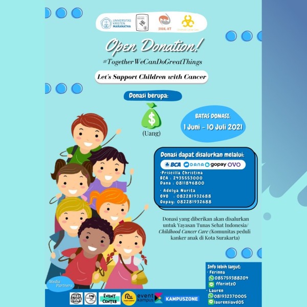SOSACT 2021 : Open Donation (Let's Support Children With Cancer)