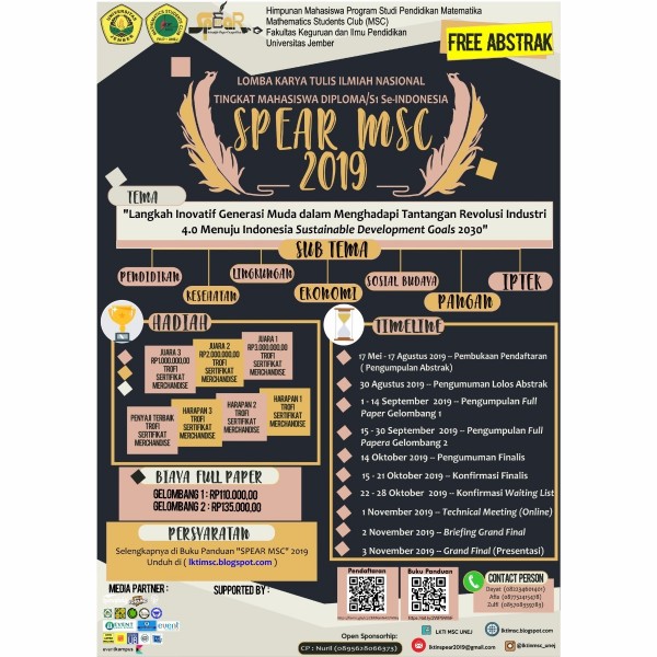 Lomba Karya Tulis Ilmiah Nasional SPEAR MSC 2019