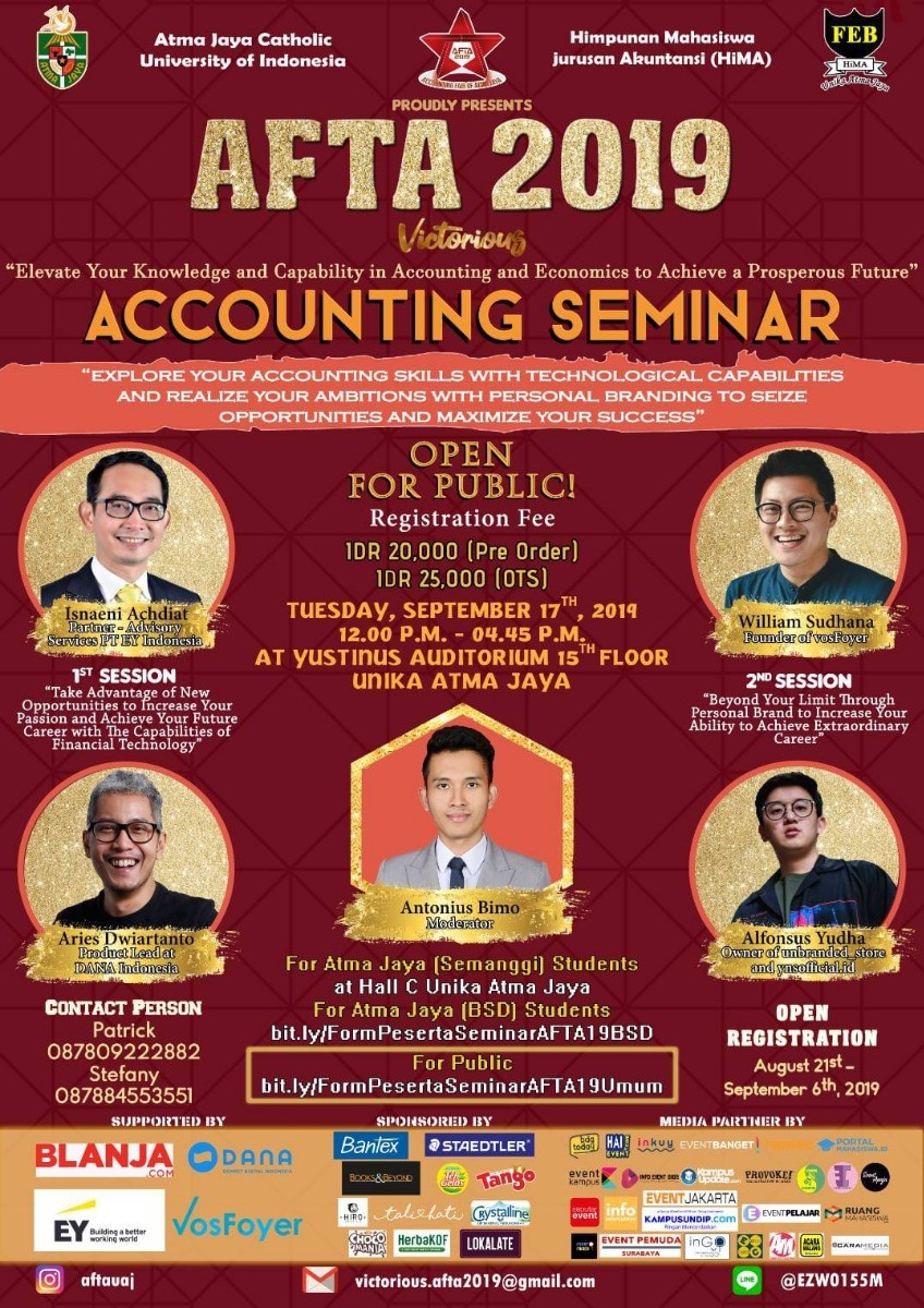 Poster Accounting Seminar AFTA 2019