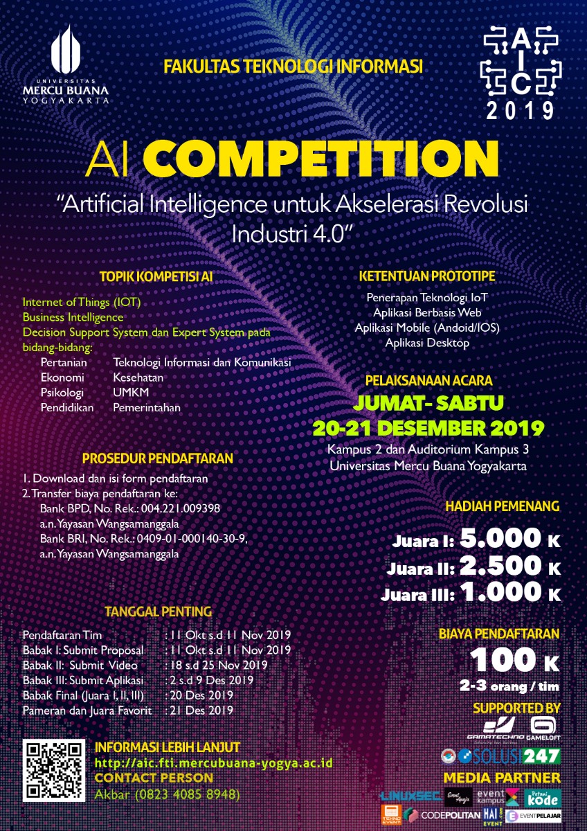 Poster AIC FTI - Artificial Intelligence Competition 2019