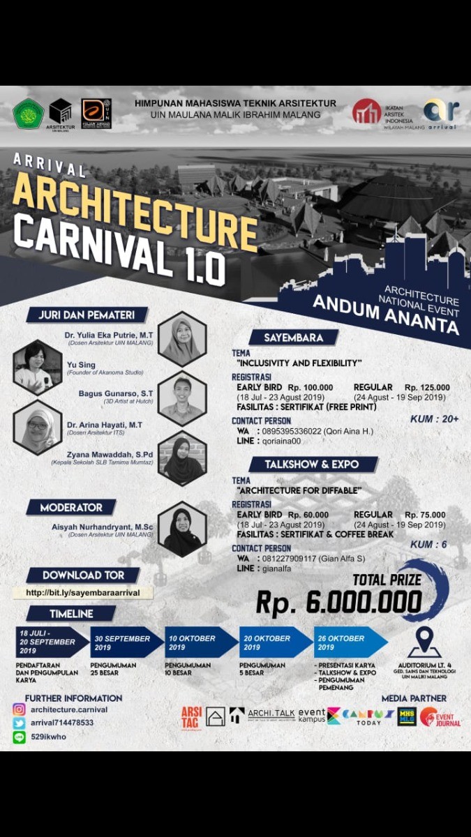 Poster ARRIVAL 1.0 "ARCHITECTURE CARNIVAL 1.0"