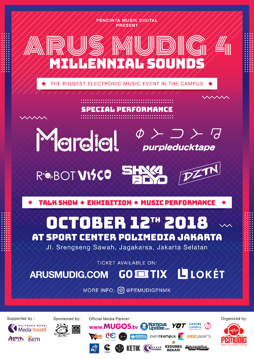 Poster ARUS MUDIG 4 MILLENNIAL SOUNDS