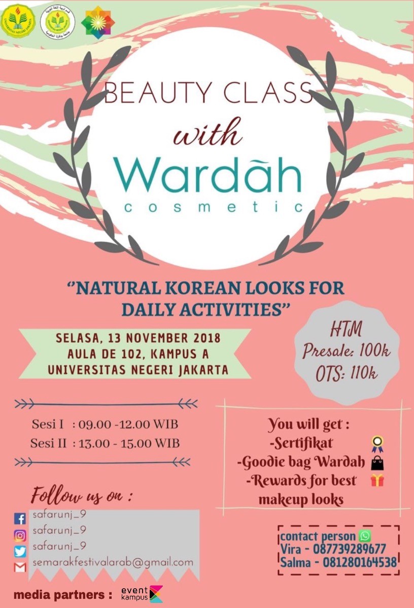 Poster BEUTY CLASS WITH WARDAH