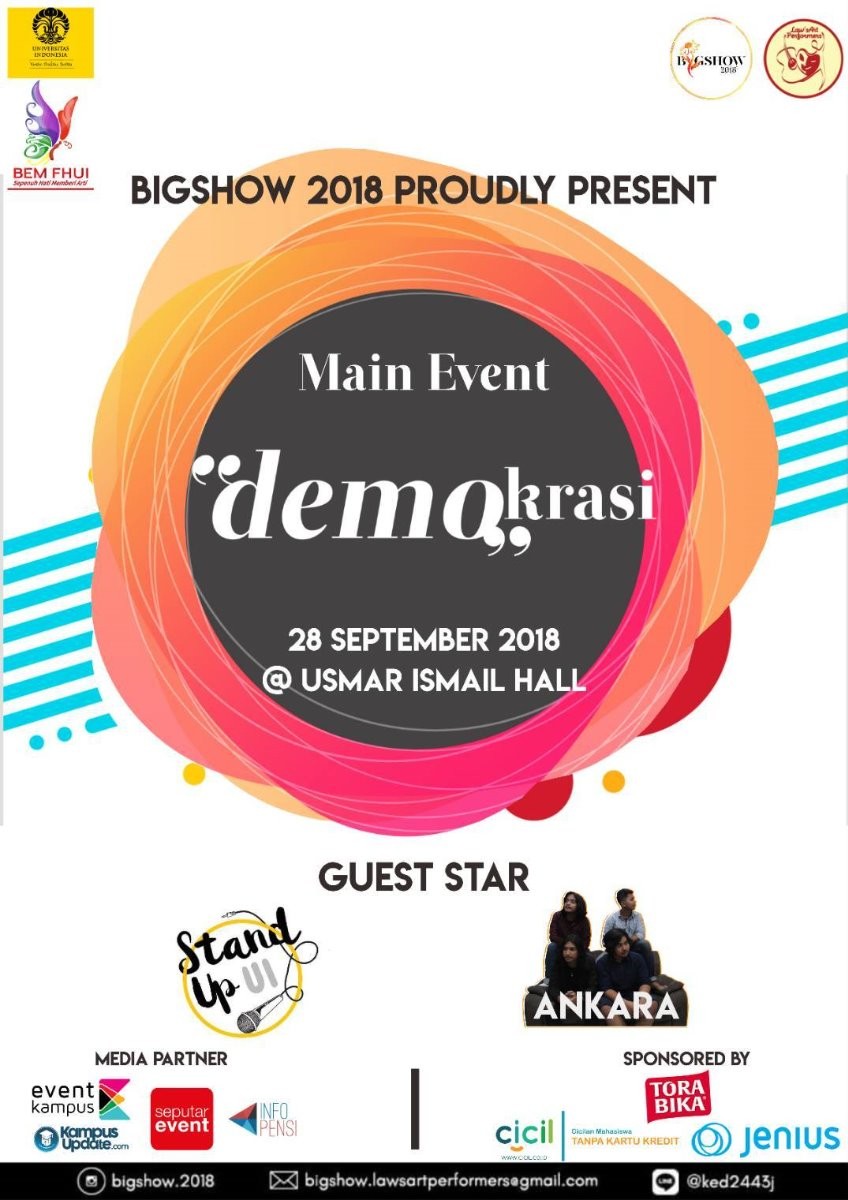 Poster Bigshow Fakultas Hukum Universitas Indonesia 2018